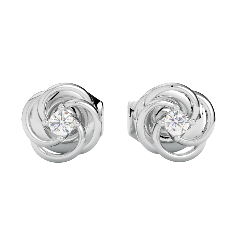 Kolczyki z diamentami z platyny 950